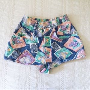 Vintage Tropical Tourist Shorts 🍍🐠🌺